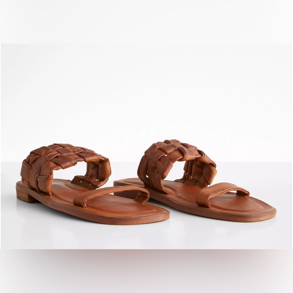 Free People Winding River Leather Brown Sandals Size 8 - Picture 3 of 7